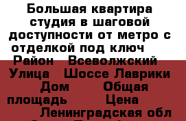 Большая квартира-студия в шаговой доступности от метро с отделкой под ключ!!! › Район ­ Всеволжский › Улица ­ Шоссе Лаврики › Дом ­ 9 › Общая площадь ­ 29 › Цена ­ 1 680 000 - Ленинградская обл., Санкт-Петербург г. Недвижимость » Квартиры продажа   . Ленинградская обл.